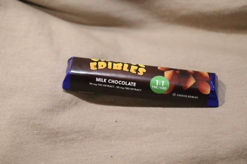 Choice Edibles Chocolate Bar CBD & THC